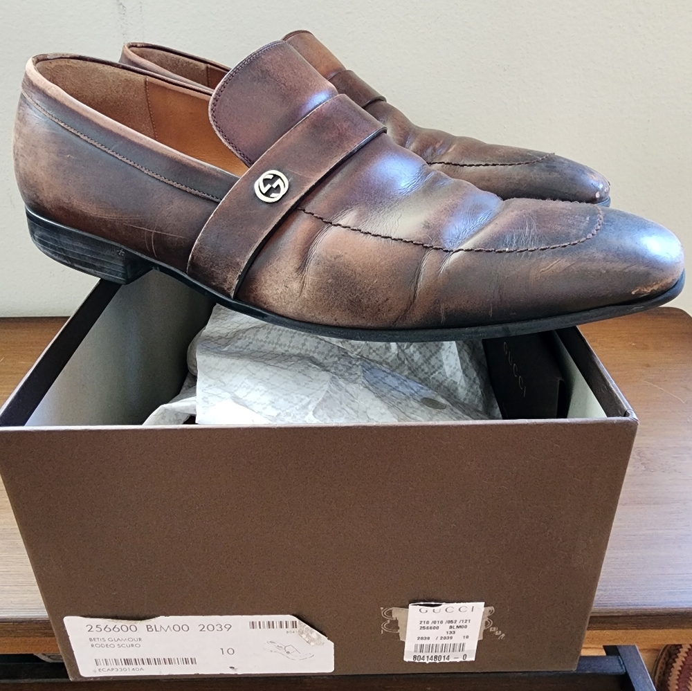 Gucci mens Betis Glamour Rodeo Scuro size 10